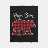 Papa Beer Pajama Red Buffalo Xmas Funny Family Chr Fleece Deken (Voorkant)
