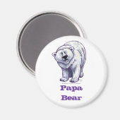Papa Beer Polar Beer Round Magnet (Voorkant / Achterkant)