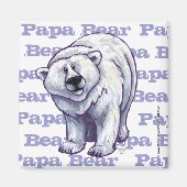Papa Beer Polar Beer Square Magnet (Voorkant)
