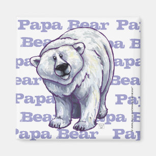 Papa Beer Polar Beer Square Magnet