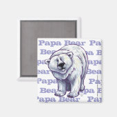 Papa Beer Polar Beer Square Magnet (Voorkant / Achterkant)