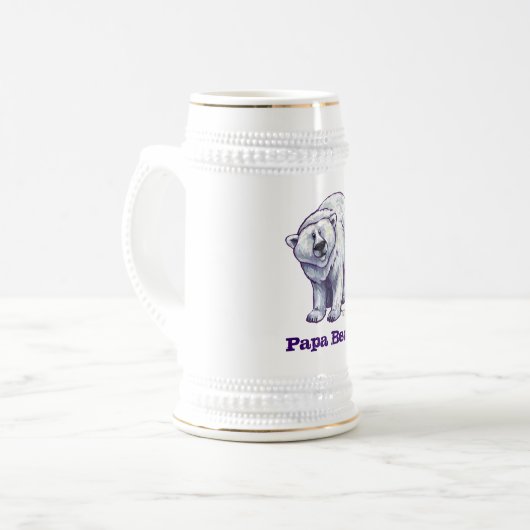 Papa Beer Polar Beer Stein Bierpul (Voorkant links)