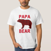 Papa Beer Red Black T-shirt (Voorkant)