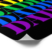 Papa Beer Retro LGBT Rainbow LGBTQ Poster (Hoek)