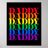 Papa Beer Retro LGBT Rainbow LGBTQ Poster (Voorkant)