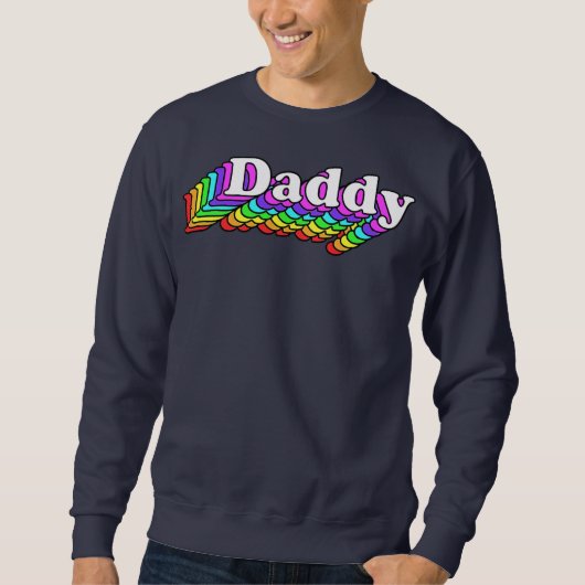 Papa Beer Retro LGBT Rainbow LGBTQ Trui (Voorkant)