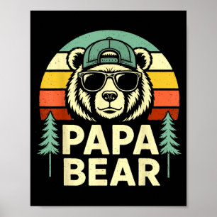 Papa beer retro vader vader echtgenoot mannen grap poster