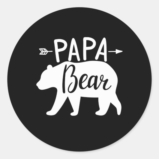 Papa Beer Ronde Sticker (Voorkant)