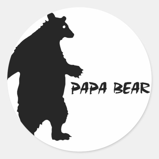 Papa Beer Ronde Sticker (Voorkant)