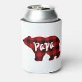 Papa-Beer - Rood en zwart gebuffel Blikjeskoeler (Blikje Achterkant)