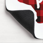 Papa-Beer - Rood en zwart gebuffel Muismat (Hoek)