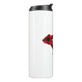 Papa-Beer - Rood en zwart gebuffel Thermosbeker (Gedraaid links)