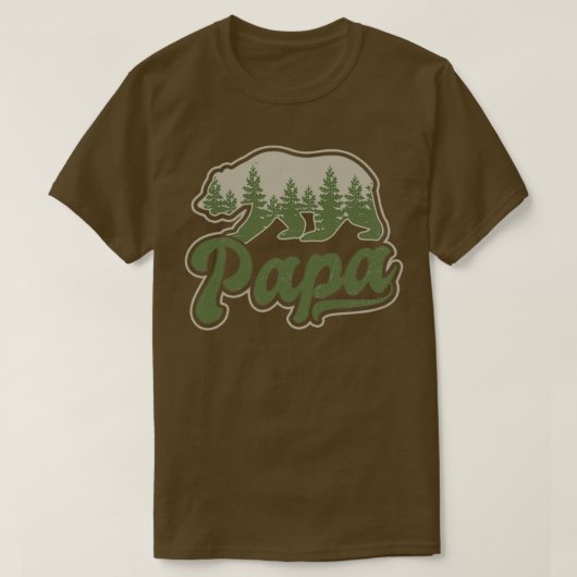 Papa Beer Shirt Forest Wood Gift 1 (Design voorkant)