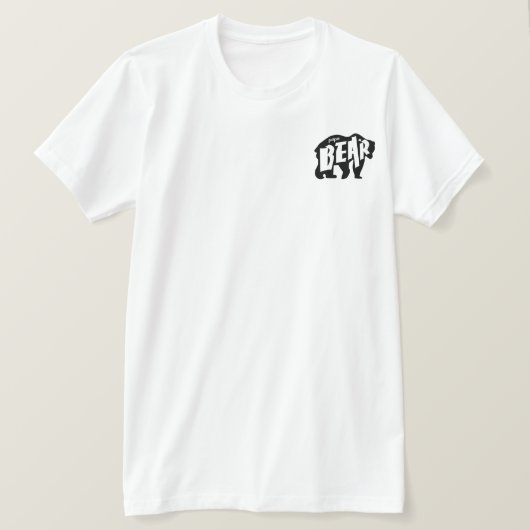 Papa Beer Silhouet.Zwart T-shirt (Design voorkant)