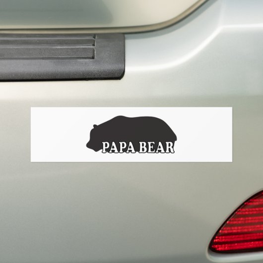 Papa Beer Silhouette Bumpersticker (Op auto)