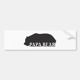 Papa Beer Silhouette Bumpersticker