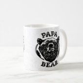 "Papa Beer"  Stijl zwart Beer Papa Mok (Voorkant rechts)