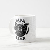 "Papa Beer"  Stijl zwart Beer Papa Mok (Voorkant links)