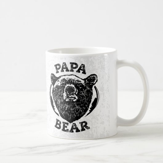"Papa Beer"  Stijl zwart Beer Papa Mok (Rechts)