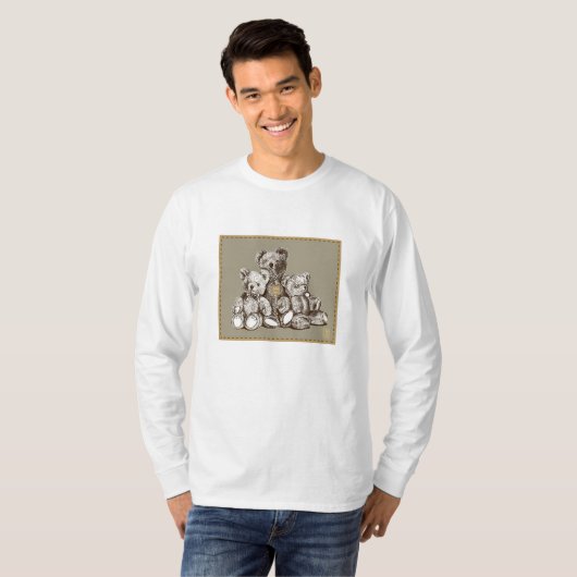 Papa Beer Teddy Bears Mannen Sweatshirt (Voorkant volledig)