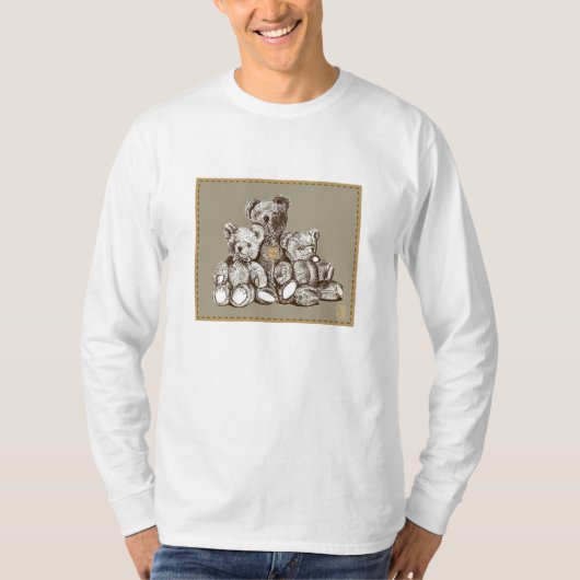 Papa Beer Teddy Bears Mannen Sweatshirt (Voorkant)