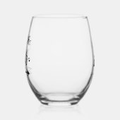 Papa Beer Tribal Calligrafie gepersonaliseerd Wijnglas Zonder Voet (Links)