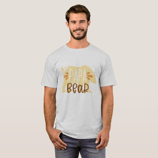 Papa Beer typografie T-shirt (Voorkant volledig)