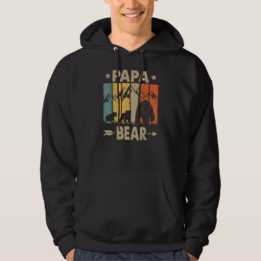 Papa Beer Vader van twee vader van twee kinder Pap Hoodie (Voorkant)