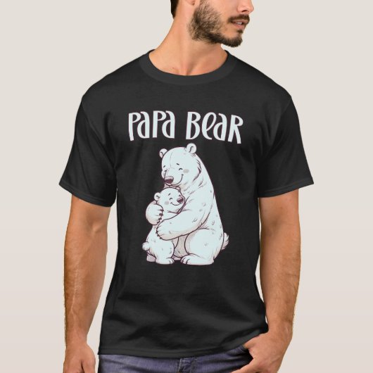 Papa Beer Vaders Dag Polar Beer Knuffel T-shirt (Voorkant)