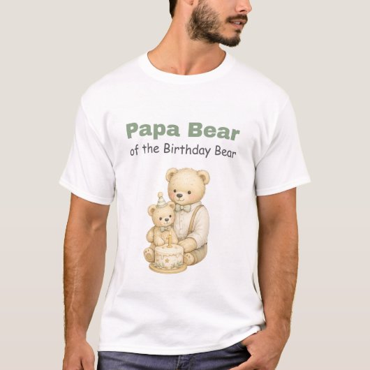 Papa Beer Verjaardagsshirt T-shirt (Voorkant)