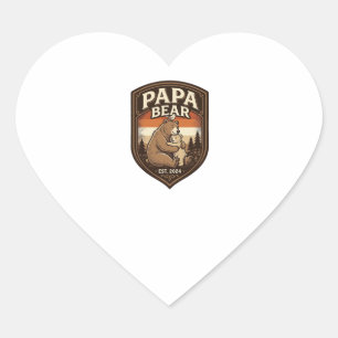 Papa Beer Vintage Gravure Beer Shirt Ontwerp_1 Hart Sticker