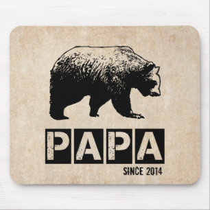 Papa Beer voor papa 2014, Grunge Black Muismat