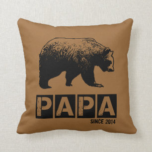 Papa Beer voor Papa 2014, Grunge Zwart Kussen