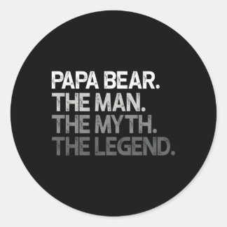 Papa Beer voor vaders de mythische legende Ronde Sticker
