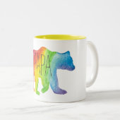 Papa Beer Waterverf Familie Pride Mok (Voorkant rechts)