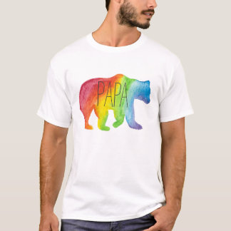Papa Beer Waterverf Familie Pride T-shirt
