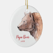 Papa Beer Waterverf Gedateerde persoonlijke papa Keramisch Ornament (Rechts)