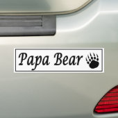 Papa Beer. Zelfklever met beer Bumpersticker (Op auto)