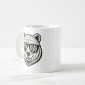 Papa Beer Zonnebril Beer Hoofd Vector Design_1 Koffiemok (Voorkant links)