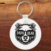 Papa Beer Zonneglazen Vaderdag Sleutelhanger (Voorkant)