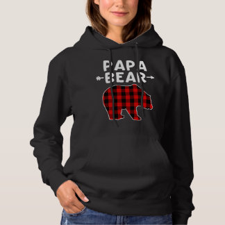 Papa Beer Zwart en Rood Plaid Beer Opa Kerstmis Hoodie