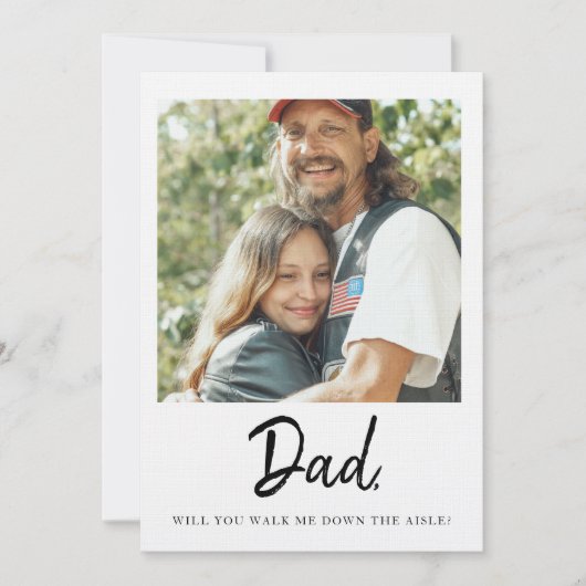 Papa, begeleid je me naar het altaar Bruid Kaart (Voorkant)