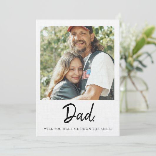 Papa, begeleid je me naar het altaar Bruid Kaart (Staand voorkant)