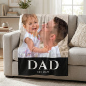 Papa Begon Met Zwarte Moderne Foto Fleece Deken