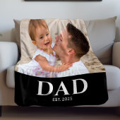 Papa Begon Met Zwarte Moderne Foto Fleece Deken