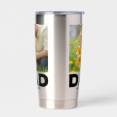 Papa Begon Moedig 2 Foto RVS Geïsoleerde Drinkbeker (Links)