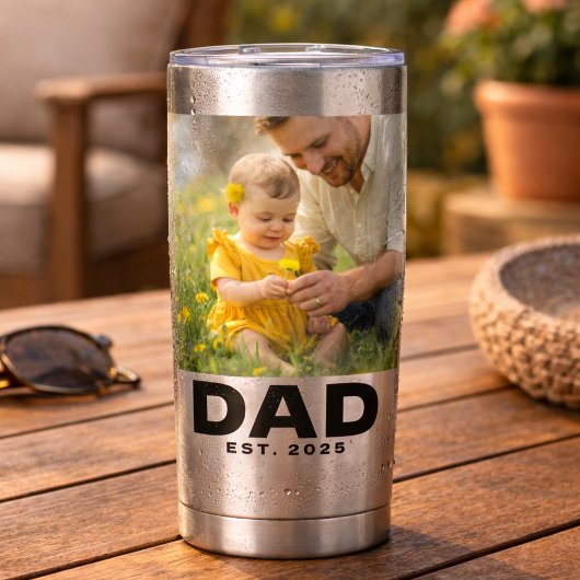 Papa Begon Moedig 2 Foto RVS Geïsoleerde Drinkbeker