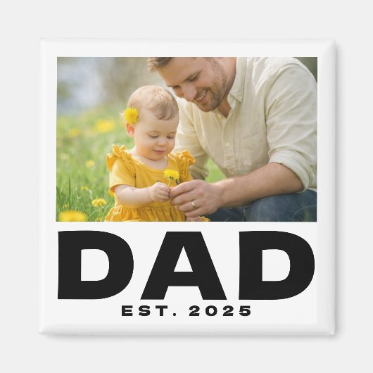 Papa Begon Moedige Foto Cadeau Magneet (Voorkant)