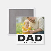 Papa Begon Mooi Fotocadeau Magneet (Voorkant / Achterkant)