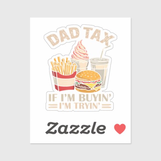 Papa Belasting Als IK Koop, Probeer IK Sticker (Vel)